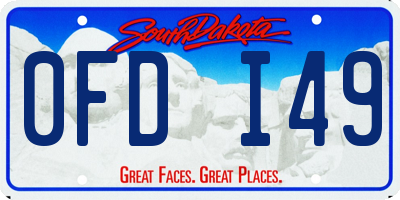 SD license plate 0FDI49