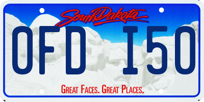 SD license plate 0FDI50