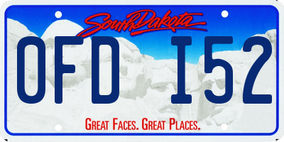 SD license plate 0FDI52