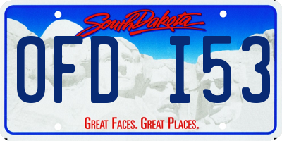 SD license plate 0FDI53