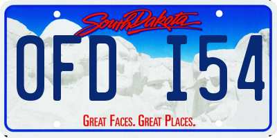 SD license plate 0FDI54
