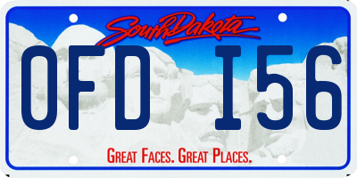 SD license plate 0FDI56