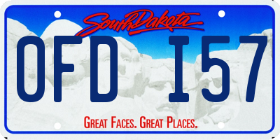 SD license plate 0FDI57