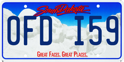 SD license plate 0FDI59