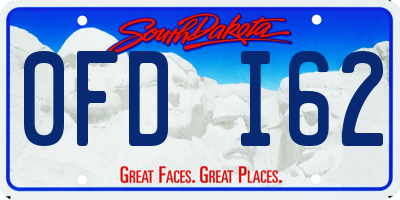 SD license plate 0FDI62