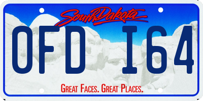 SD license plate 0FDI64