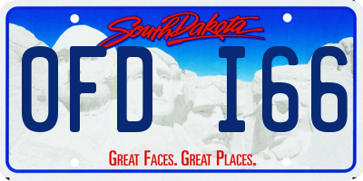 SD license plate 0FDI66