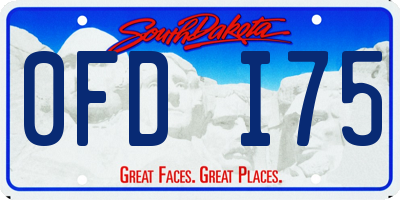 SD license plate 0FDI75