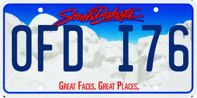 SD license plate 0FDI76
