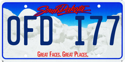 SD license plate 0FDI77