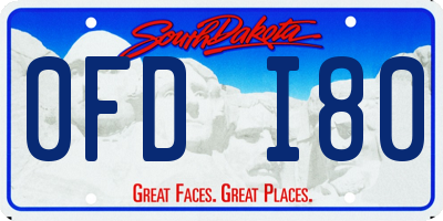 SD license plate 0FDI80