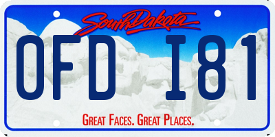 SD license plate 0FDI81