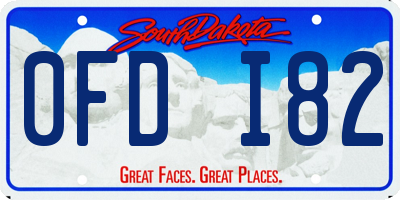 SD license plate 0FDI82