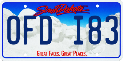 SD license plate 0FDI83