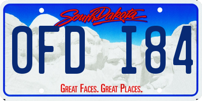 SD license plate 0FDI84