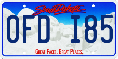 SD license plate 0FDI85