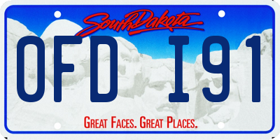 SD license plate 0FDI91