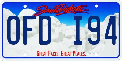 SD license plate 0FDI94