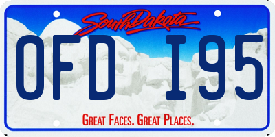 SD license plate 0FDI95