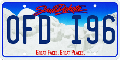 SD license plate 0FDI96