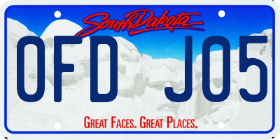 SD license plate 0FDJ05