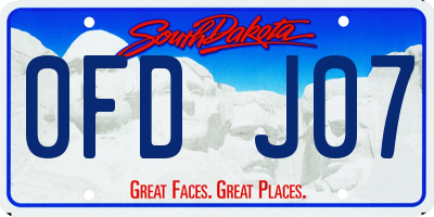 SD license plate 0FDJ07