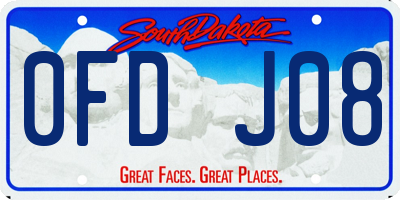 SD license plate 0FDJ08