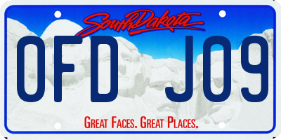 SD license plate 0FDJ09