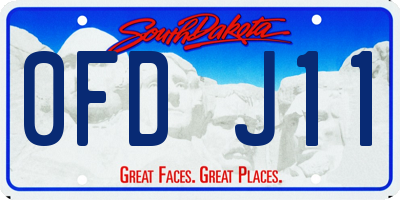 SD license plate 0FDJ11