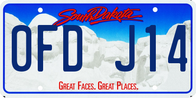 SD license plate 0FDJ14