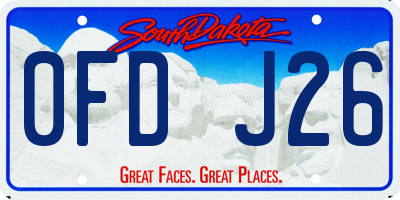SD license plate 0FDJ26