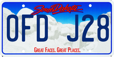 SD license plate 0FDJ28