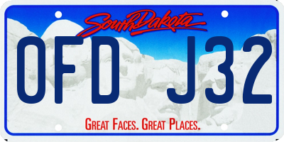 SD license plate 0FDJ32
