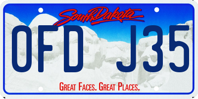 SD license plate 0FDJ35