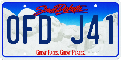 SD license plate 0FDJ41