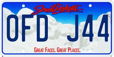 SD license plate 0FDJ44