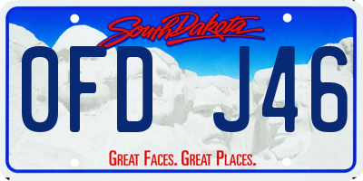 SD license plate 0FDJ46