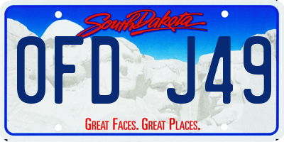 SD license plate 0FDJ49