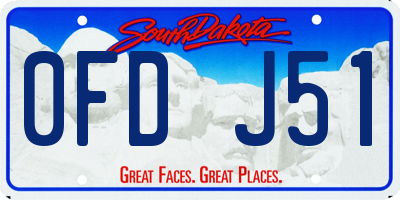 SD license plate 0FDJ51
