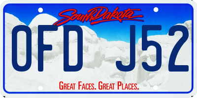 SD license plate 0FDJ52