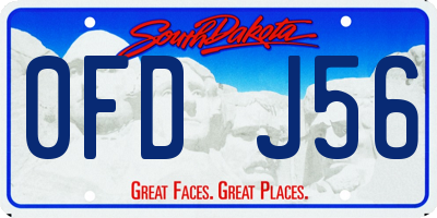SD license plate 0FDJ56