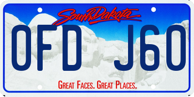 SD license plate 0FDJ60