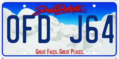 SD license plate 0FDJ64