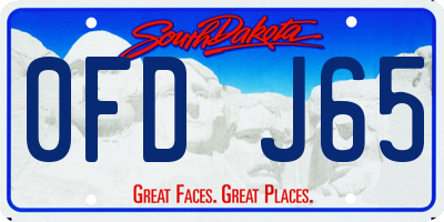 SD license plate 0FDJ65