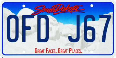 SD license plate 0FDJ67