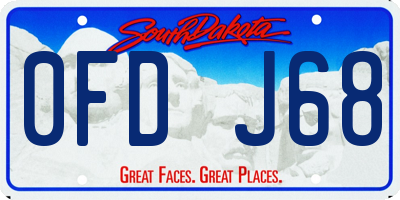 SD license plate 0FDJ68
