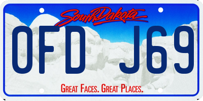 SD license plate 0FDJ69