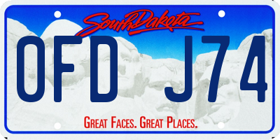 SD license plate 0FDJ74