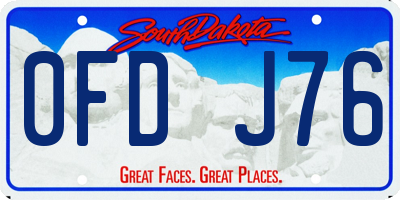 SD license plate 0FDJ76