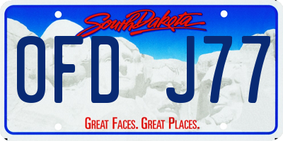 SD license plate 0FDJ77